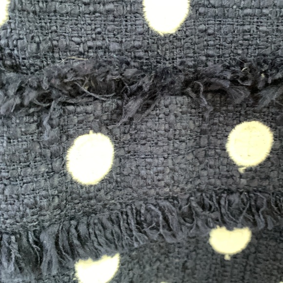 J.Crew size 14 t NAVY BLUE WHITE polkadot - Picture 4 of 9